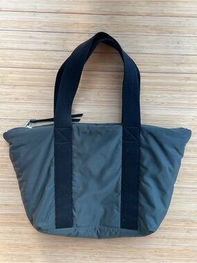 All Saints Olive Green Nylon Tote with Black Handles